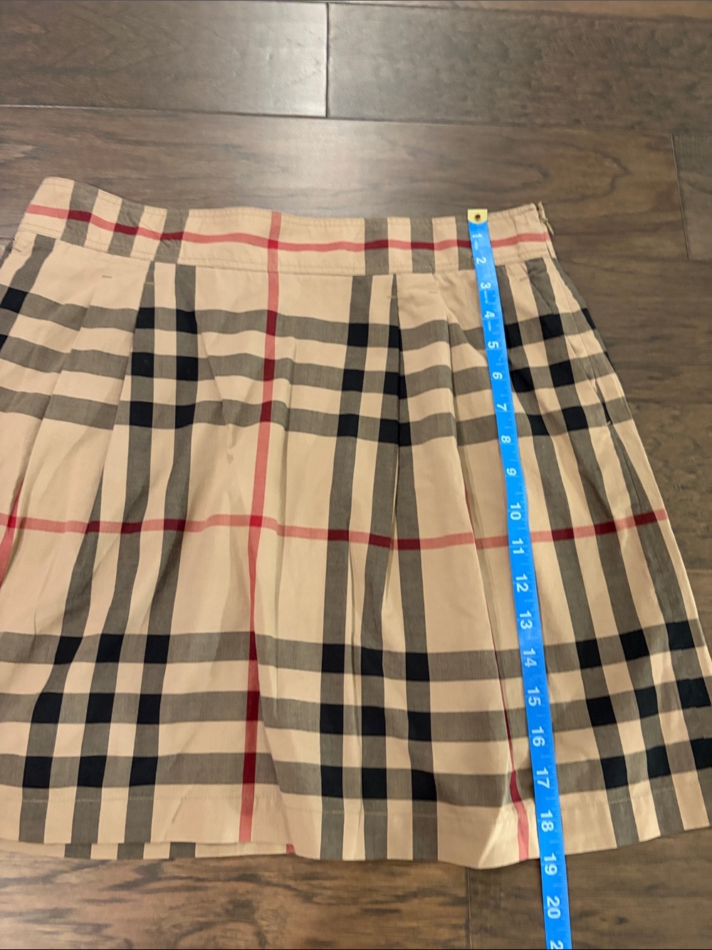 Burberry Brit Nova Check Cotton Pleated Skirt Sz 8 - Picture 3 of 8